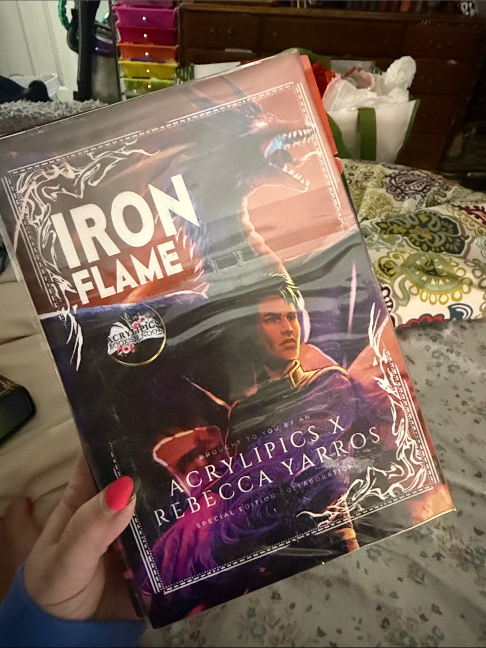 Acrylipics x Iron Flame Acrylic Art Book - Pink, Purple and Orange Cover